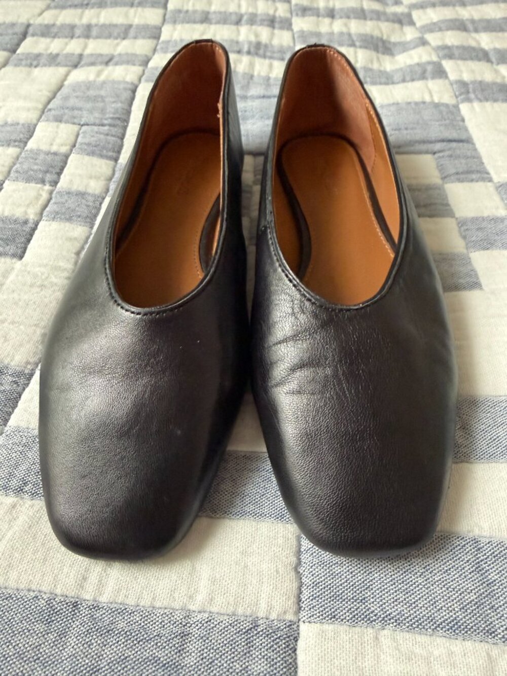 Madewell Leather Mylie Ballet Flat, Black, Size 6.5 - Picture 2 of 6